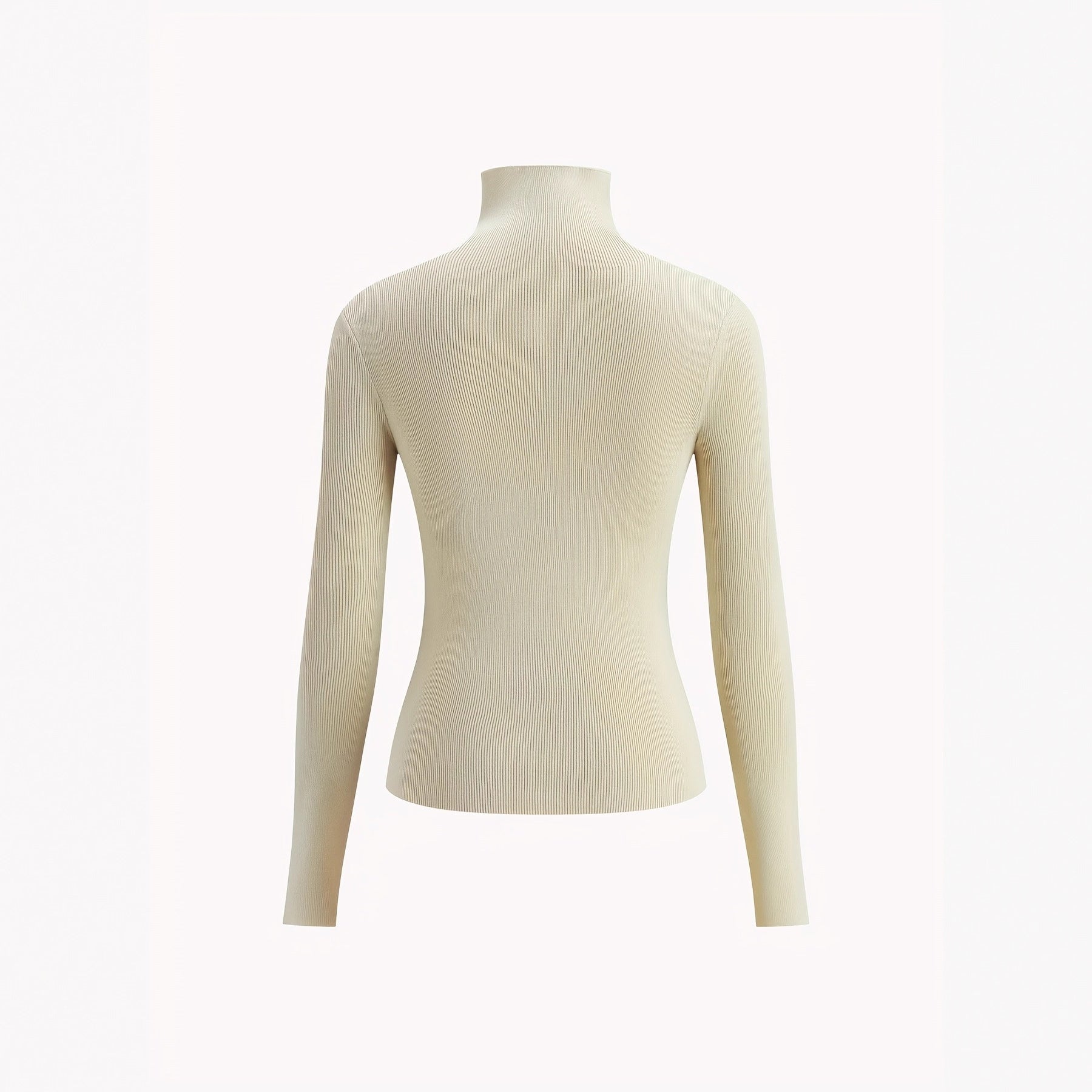 New knitted long-sleeve slim-fit reversible crew neck sweater, front and back wearable, versatile design