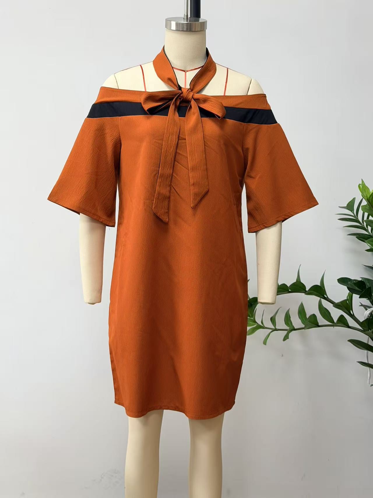 Women’s One-Shoulder Bow Dress