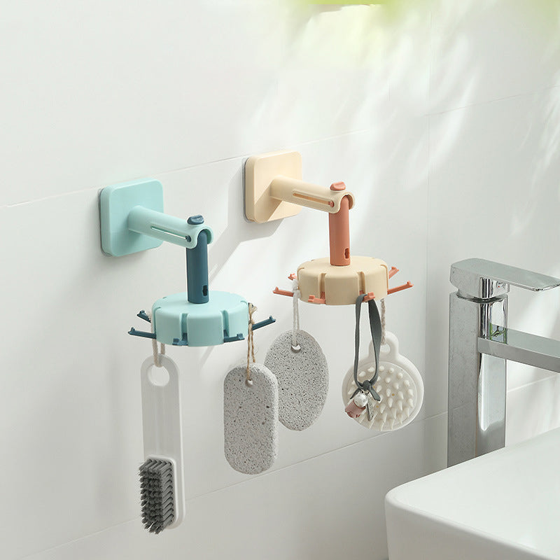 Rotary Hook Punch-Free Kitchen Hook Strong Adhesive Wall Home Wall Hanging Creative Hook Hook