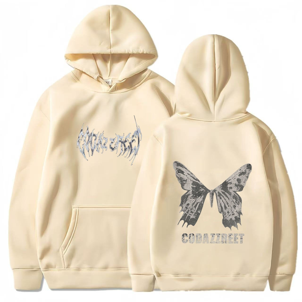 Hooded Sweatshirt for Men and Women, Couple Style, Hip-hop Butterfly Design