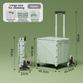 Folding Utility Cart with Lid – Rolling Storage Wagon for Shopping, Travel & Outdoor Use