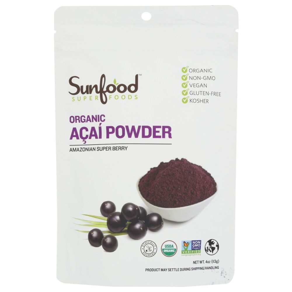 SUNFOOD SUPERFOODS: Acai Powder Organic, 4 oz